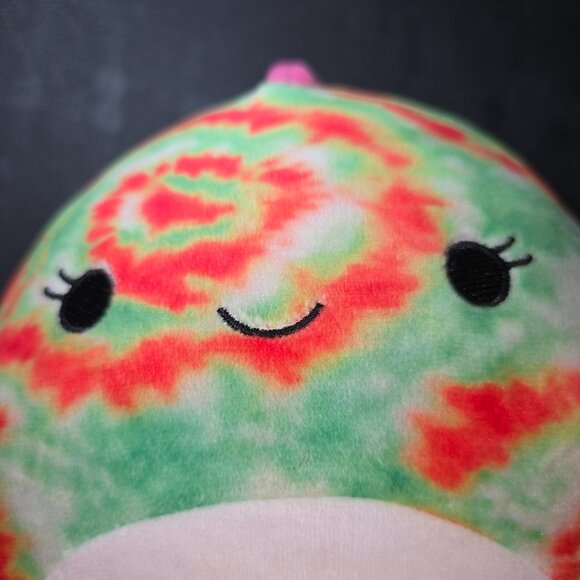Squishmallow Winifred Chameleon Plush Red/Green Tie Dye Kellytoy Stuffed 8 in - Picture 6 of 8